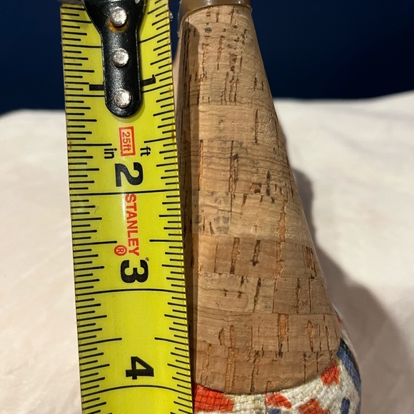 Nine West (9West) size 9 orange and blue paisley summer wedges - Picture 8 of 9